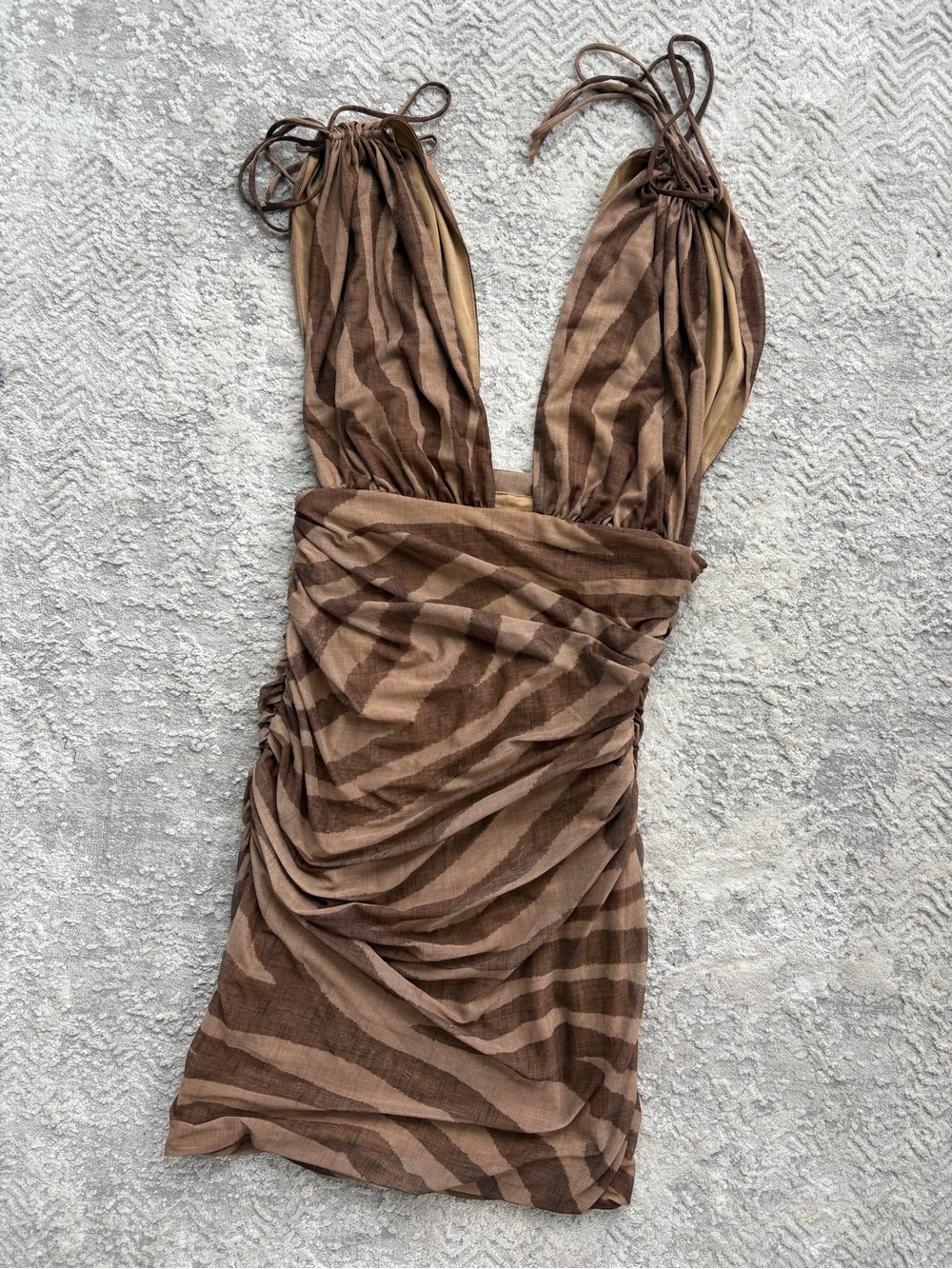 Zara Mini Animal Print Dress